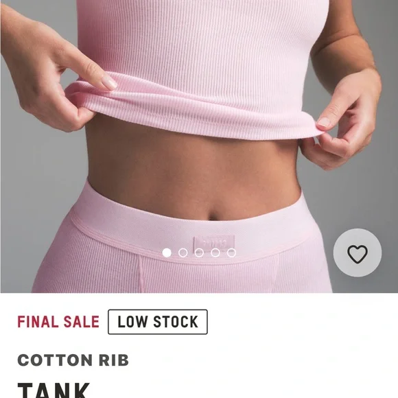 Pink Ribbed Tank Top - Picture 1 of 2